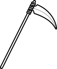 scythe for halloween decorative element