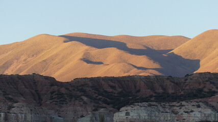 Coucher de soleil sur les Andes