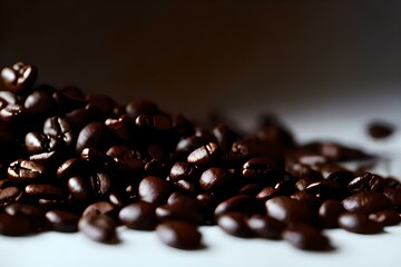 beans on black background Generative AI