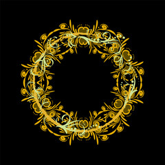 Vector illustration of decorative floral design elements.