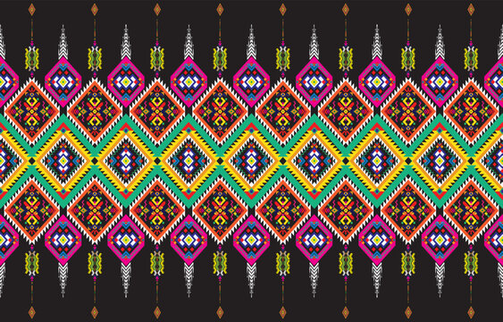 Aztec motifs vector seamless pattern design. Background illustration of a tribal pattern template element