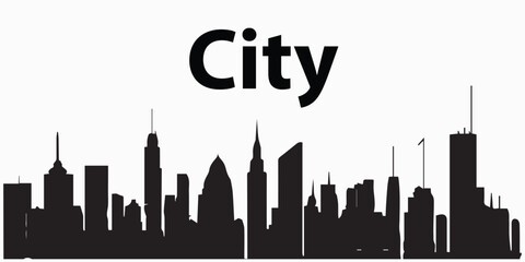 Silhouette city vector illustration