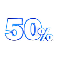 5 percentage blue color for sale discount 3d render