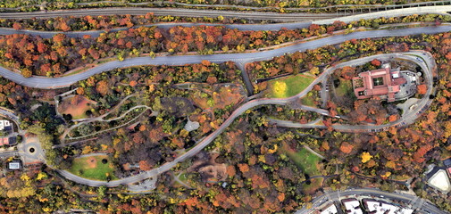 artificial autumn, Photography on the environmental impact on Nature and the United States landscape of human presence, from the air, ecological photography,