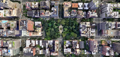 Peel and stick wall murals United States the park harassed, Photography on the environmental impact on Nature and the United States landscape of human presence, from the air, ecological photography,