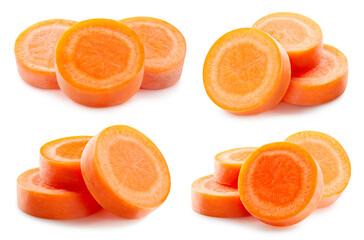 Carrot isolated on white collection