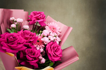 Beautiful colorful mixed flower bouquet