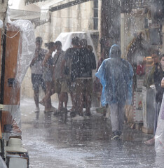 Regen in Rhodos Stadt