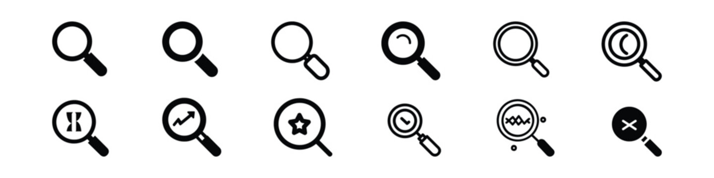Magnifying Glass Icon Images – Browse 851 Stock Photos, Vectors, and Video