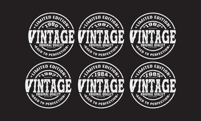 Obraz premium Limited Edition 1980 Vintage Aged To Perfection Shirt design. Birthday Shirt, Birthday Gift For ,Birthday Party Shirt,Bundles design.