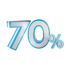 70 percentage blue color for sale discount 3d render