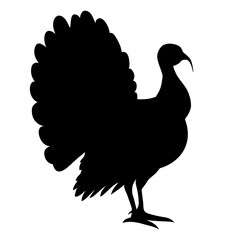Turkey silhouette icon. Vector illustration