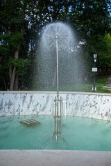 Working fountain in the form of a ball