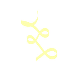 Curly Ribbon Cute Illustration