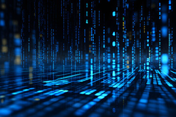 The concept of digital images in the background.