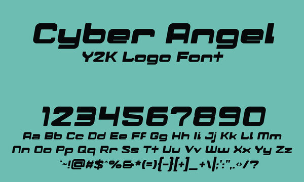 Cyber Angel Y2K Font Retro Font Technology Font Cyber -  Israel