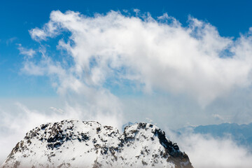 Summit of The Matterhorn in the Swiss Alps