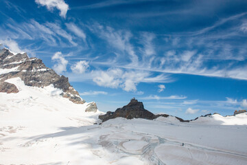 Jungfrau Glacier in Swiss Alps