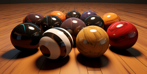 3d ball rolling game asset. Generative Ai content