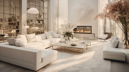 modern luxury white living room