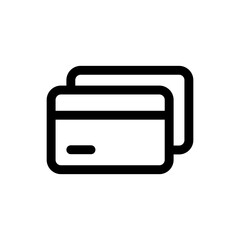 Simple Credit Card icon. The icon can be used for websites, print templates, presentation templates, illustrations, etc