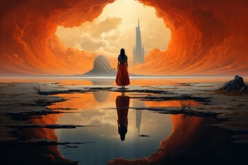 Fantasy travel concept