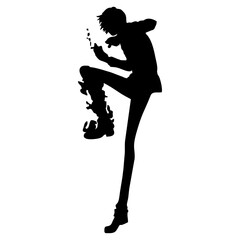 one of the characters in Japanese anime with a fire kick