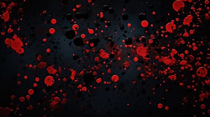 Crimson Spots on Black Background
