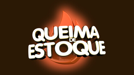 selo 3d ''queima de estoque''