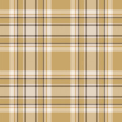 Plaid seamless pattern. Check fabric texture. Vector textile print.