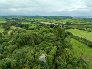Aerial view of Carrigogunnell Castle superbly situated on a volcanic rock with a marvellous view...