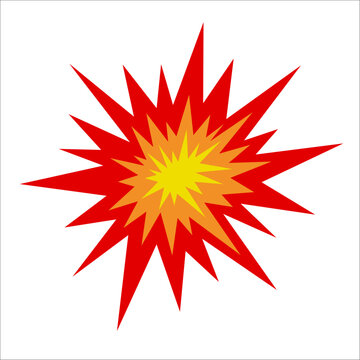 Explosion icon flat logo vector illustration modern design isolated on white background