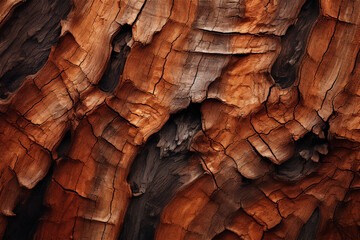 close up of tree bark structure. Generative AI
