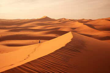 Fototapeta na wymiar Desert With hot sands and High Dunes. 