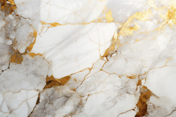 Texture of natural white and gold marble for luxury. Generative AI