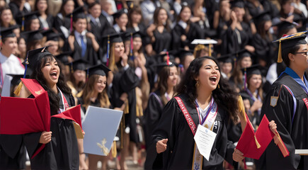 Fototapeta premium Harvesting Dreams at a Graduation