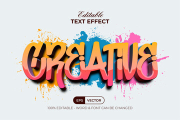 Creative Text Effect Graffiti Style. Editable Text Effect.