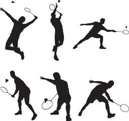 Badminton Silhouette Vector Pack