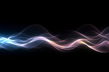 music wave abstract background. Generative AI