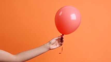 Hand holding baloon