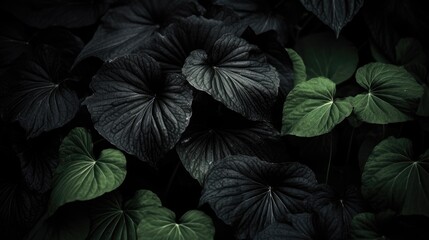 Nature black leafs