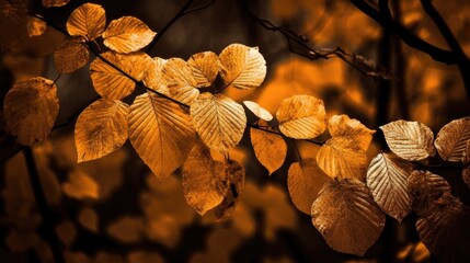 Yellow autumn leafs