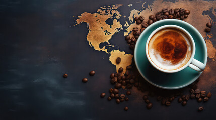 International coffee day coffee banner global coffee production