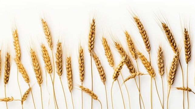 Wheat Spots on White Background