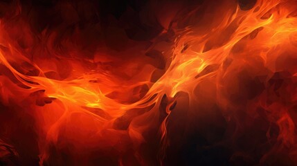 Widescreen Abstract Fire Background - obrazy, fototapety, plakaty