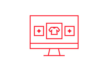 Geometric fashion shopping illustration in flat style design. Vector illustration. 