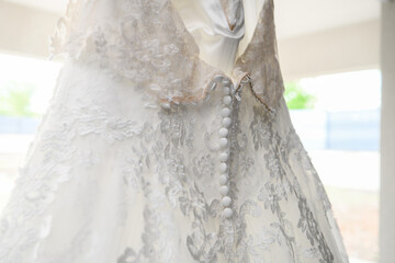 La robe de la mariée le jour de son mariage