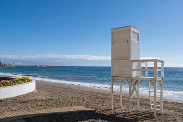 Rettungsschwimmer-Turm, Costa del Sol, Andalusien
