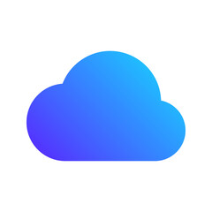 cloud gradient fill icon