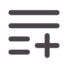 playlist flat line icon